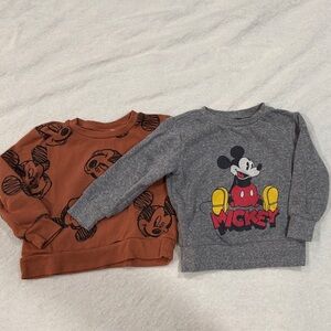 Disney Bundle Mickey Mouse Kids Sweatshirt Set - Gray and Rust
